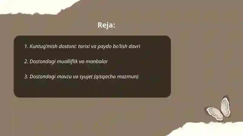Kuntug’mish dostoni 2