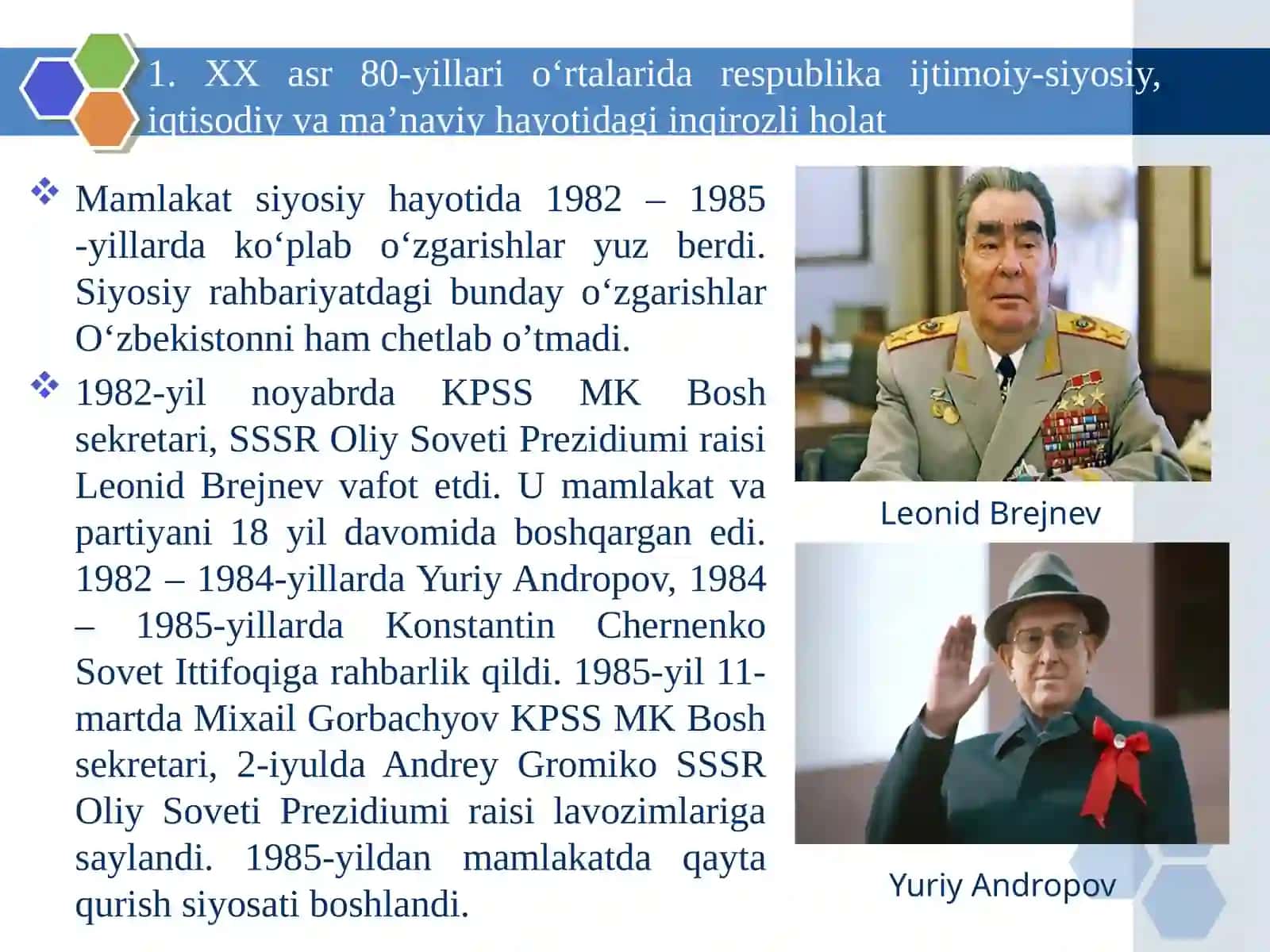 MUSTAQILLIKKA ERISHISH ARAFASIDA O‘ZBEKISTONDAGI IJTIMOIY - SIYOSIY JARAYONLAR 2