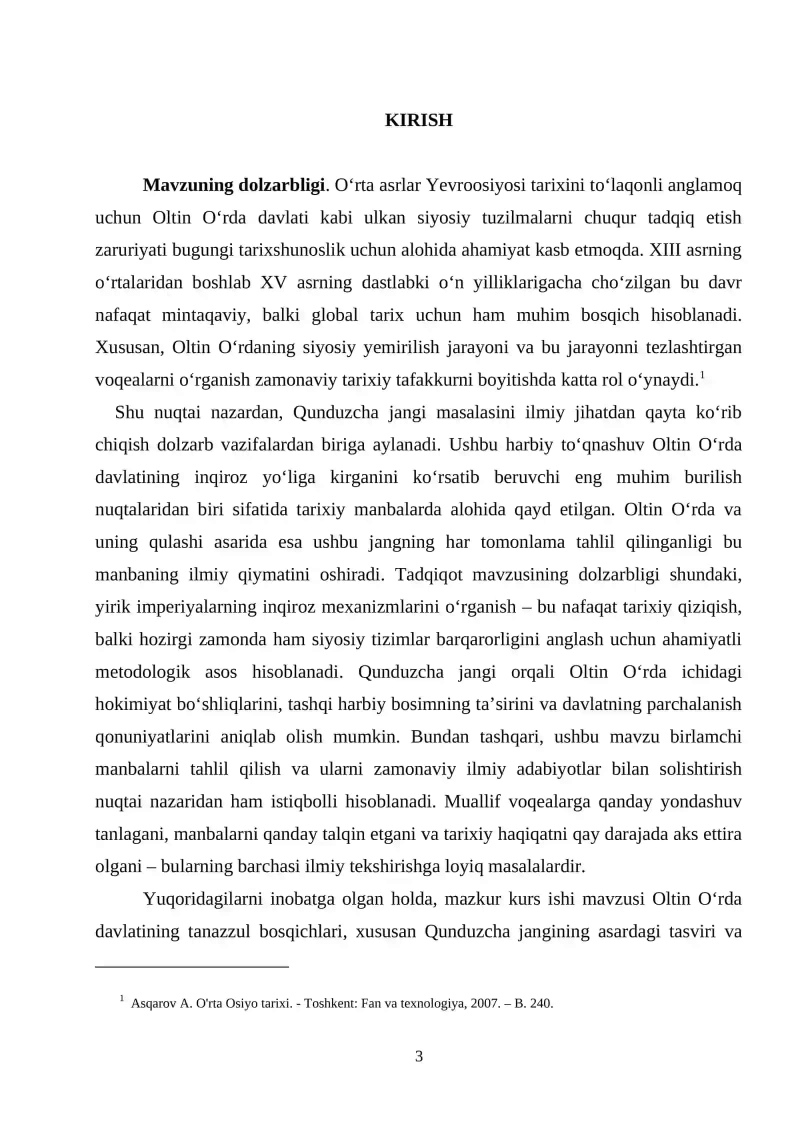 Oltin O'rda va uning qulashi asarida qunduzcha jangining yoritilishi 2