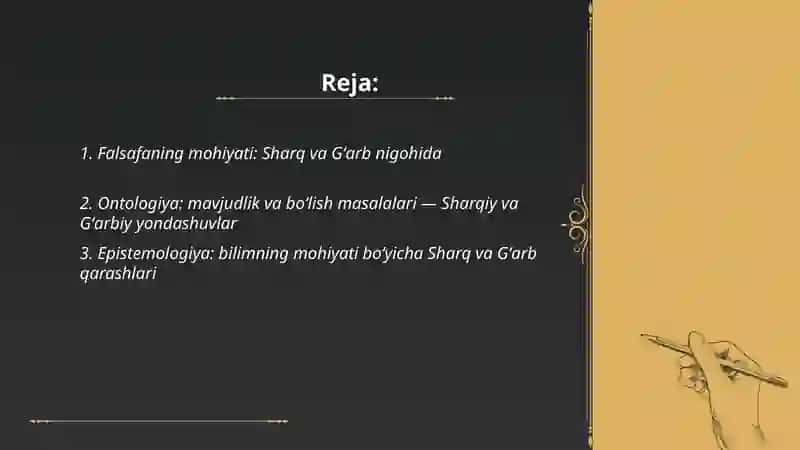 Falsafaning mohiyatiga oid Sharq va Gʻarb mutafakkirlari 2