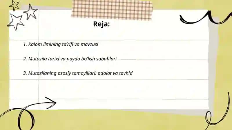 Kalom ilmi va mutazaliylar 2