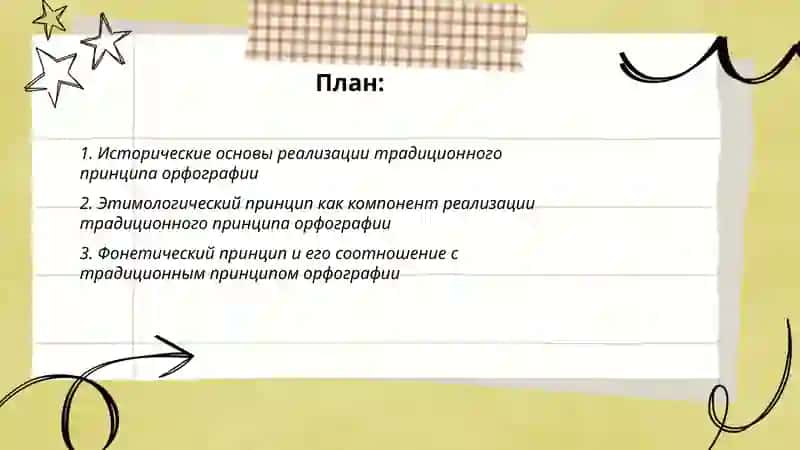 Реализация традиционного принципы Орфографии 2