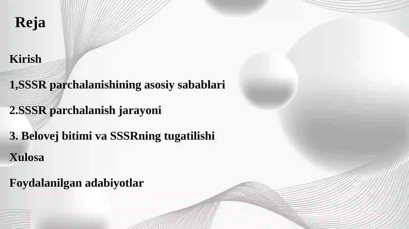 SSSR parchalanishi va Rossiya Federatsiyasining shakllanishi 2