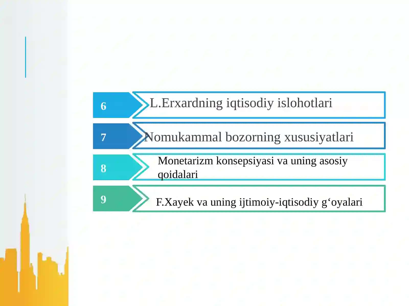 L.Erxardning iqtisodiy islohotlari 2