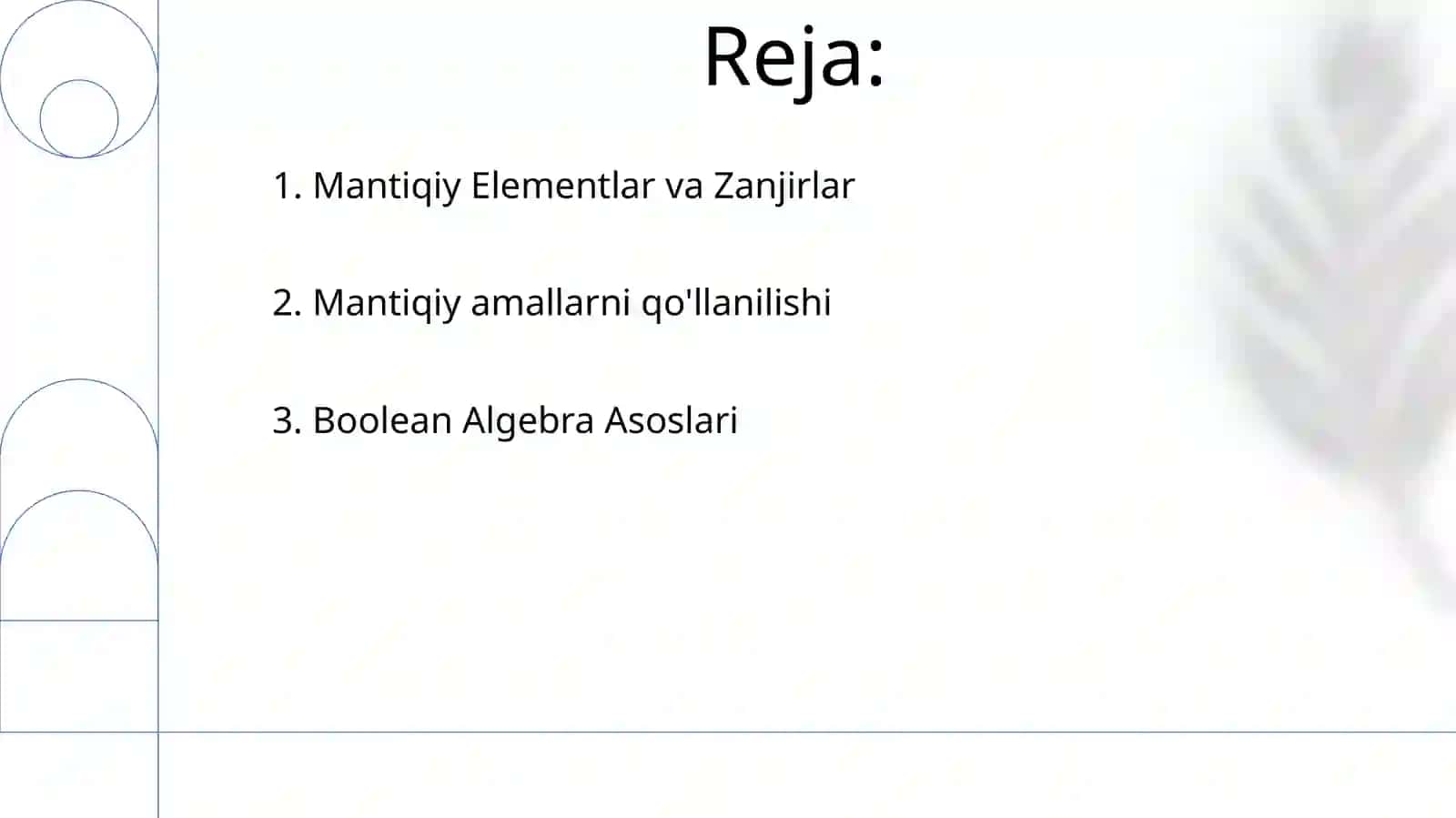 Mantiqiy amallar 2