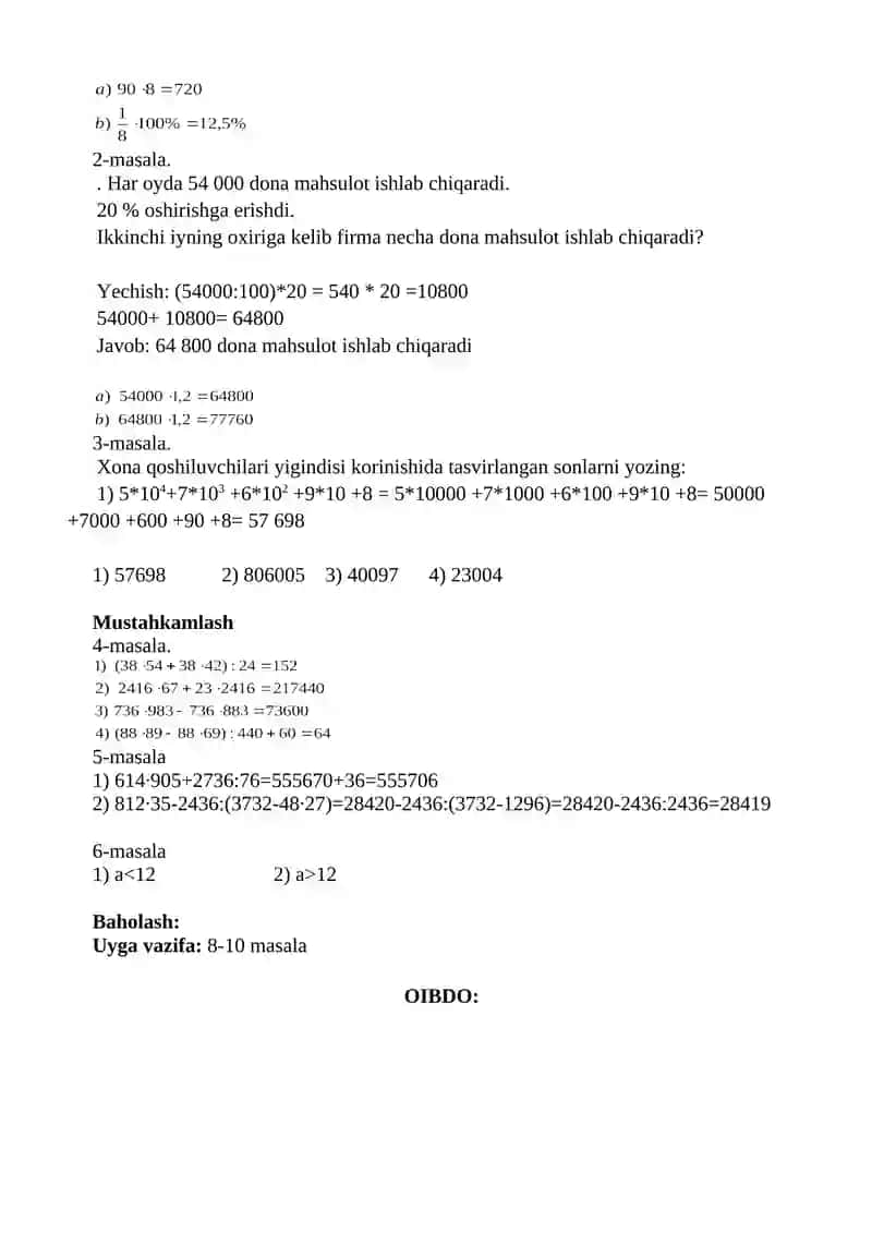 Matematika dars ishlanma 2