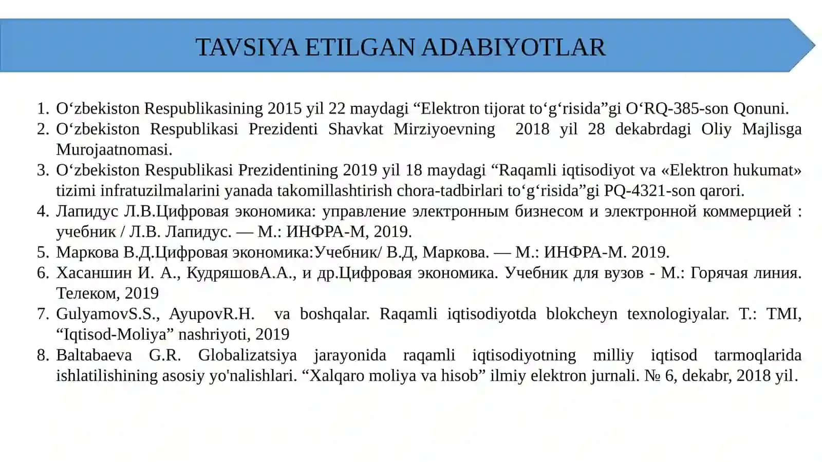 5-mavzu. Raqamli iqtisodiyotning rivojlanish darajasini baholash metodologiyasi (4-soat) 2