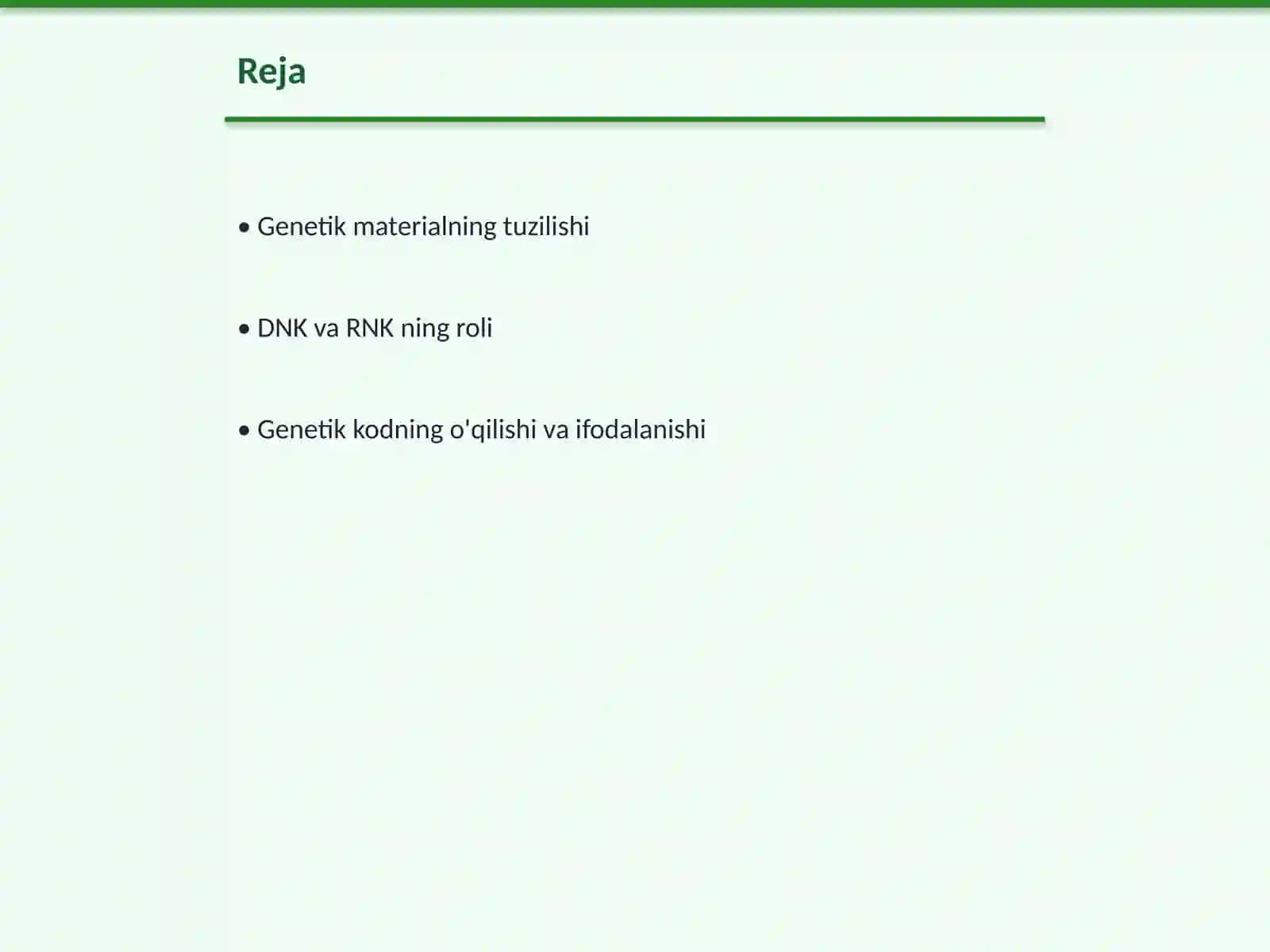 Irsiyatning Molekulyar asoslari 2