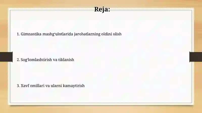 Shikastlanishning oldini olish 2