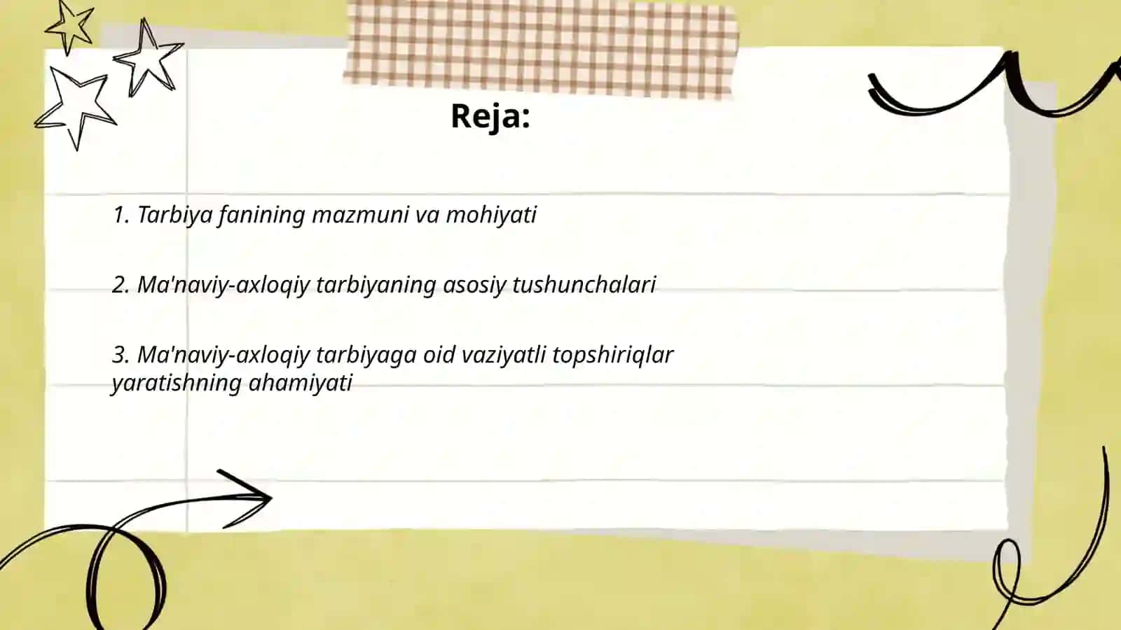 Tarbiya fanini o'qitishda ma'naviy-axloqiy tarbiyaga doir vaziyatli topshiriqlarni yaratish metodikasi 2