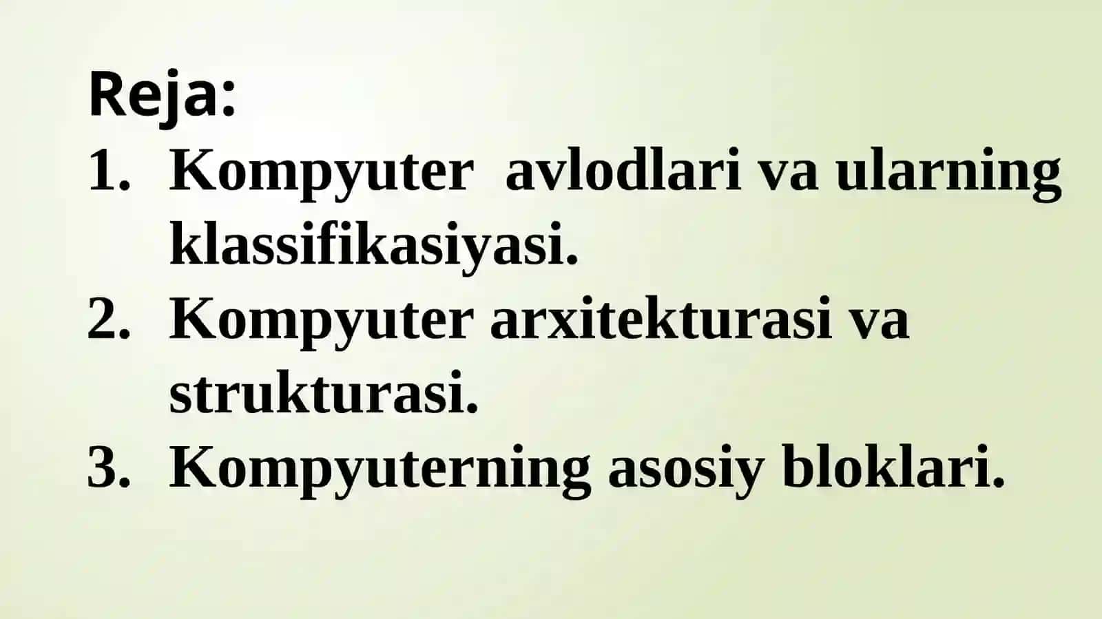 Kompyuter avlodlari va ularning klassifikatsiyasi, Kompyuter arxitekturasi va ishlash prinsiplari 2