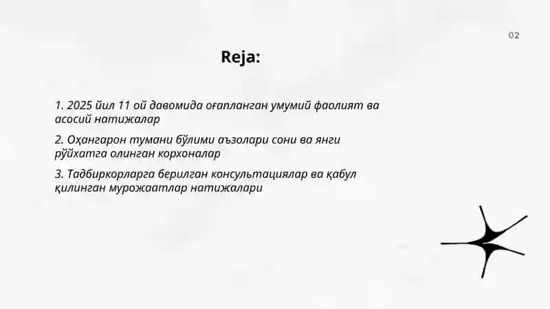 Оҳангарон тумани савдо-саноат палатаси 2