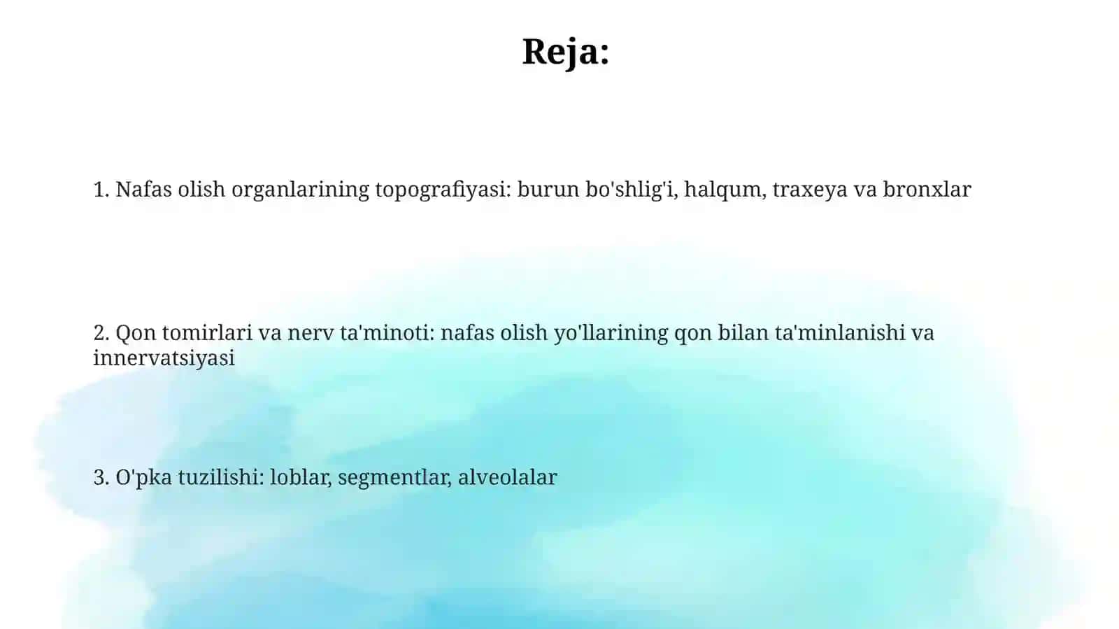 Nafas olish organlarining topografiyasi 2