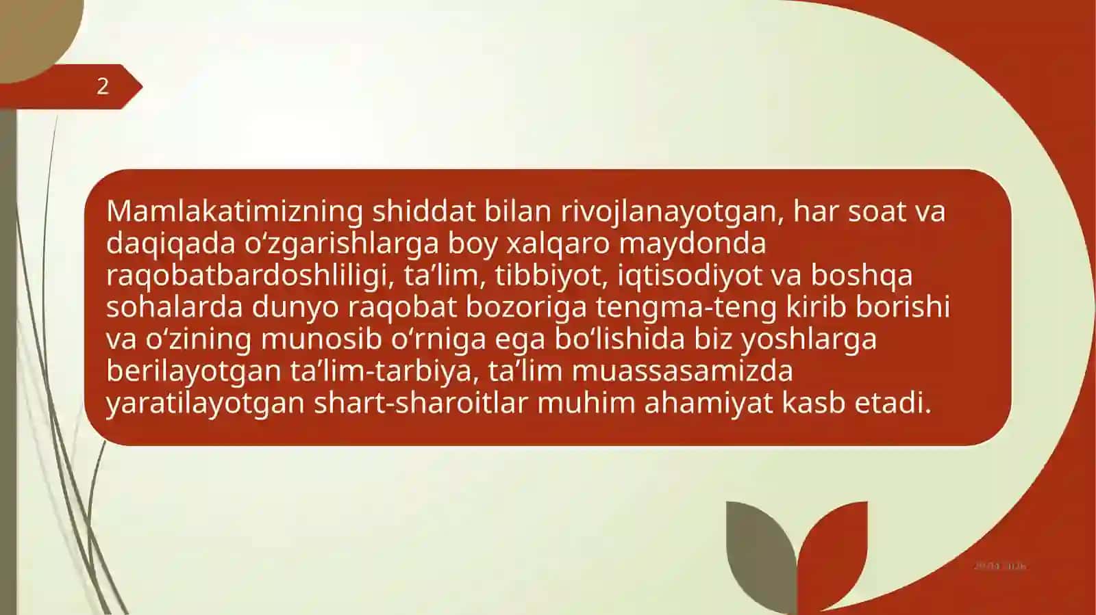 Yoshlar masalasi 2