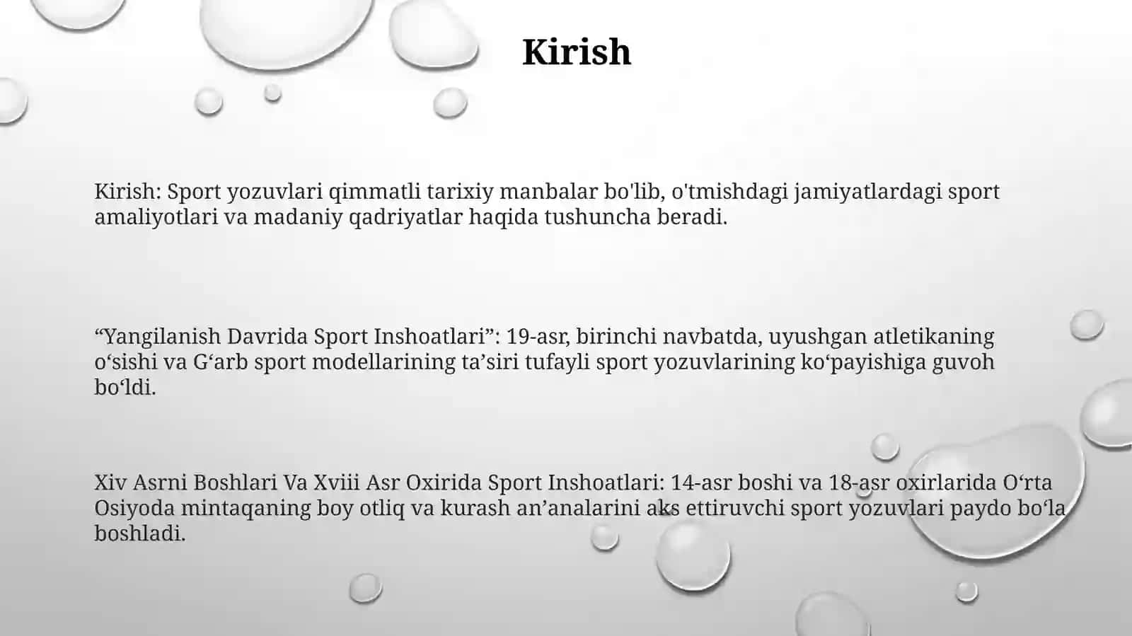 Yangilanish Davrida Sport Inshoatlari 2