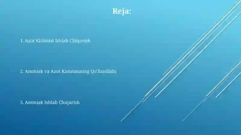 Ammiak va nitrat kislota ishlab chiqarish 2