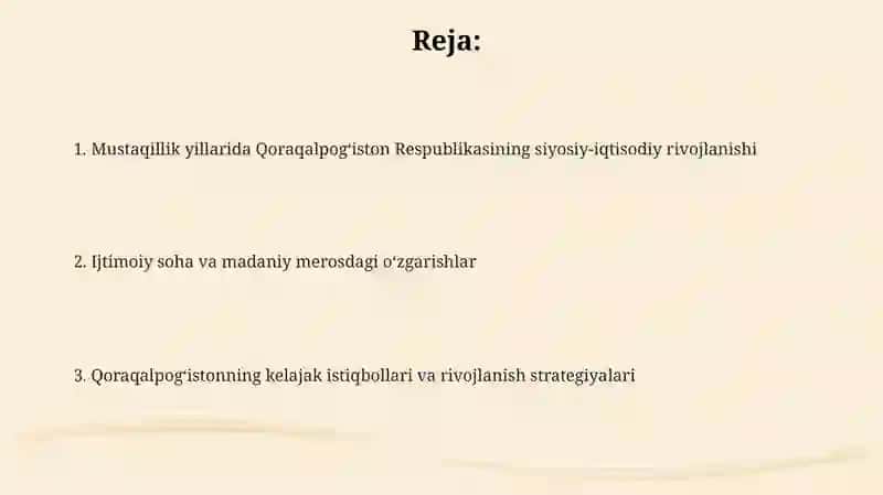 Mustaqillik Yillarida Qoraqalpogʻiston Respublikasi 2