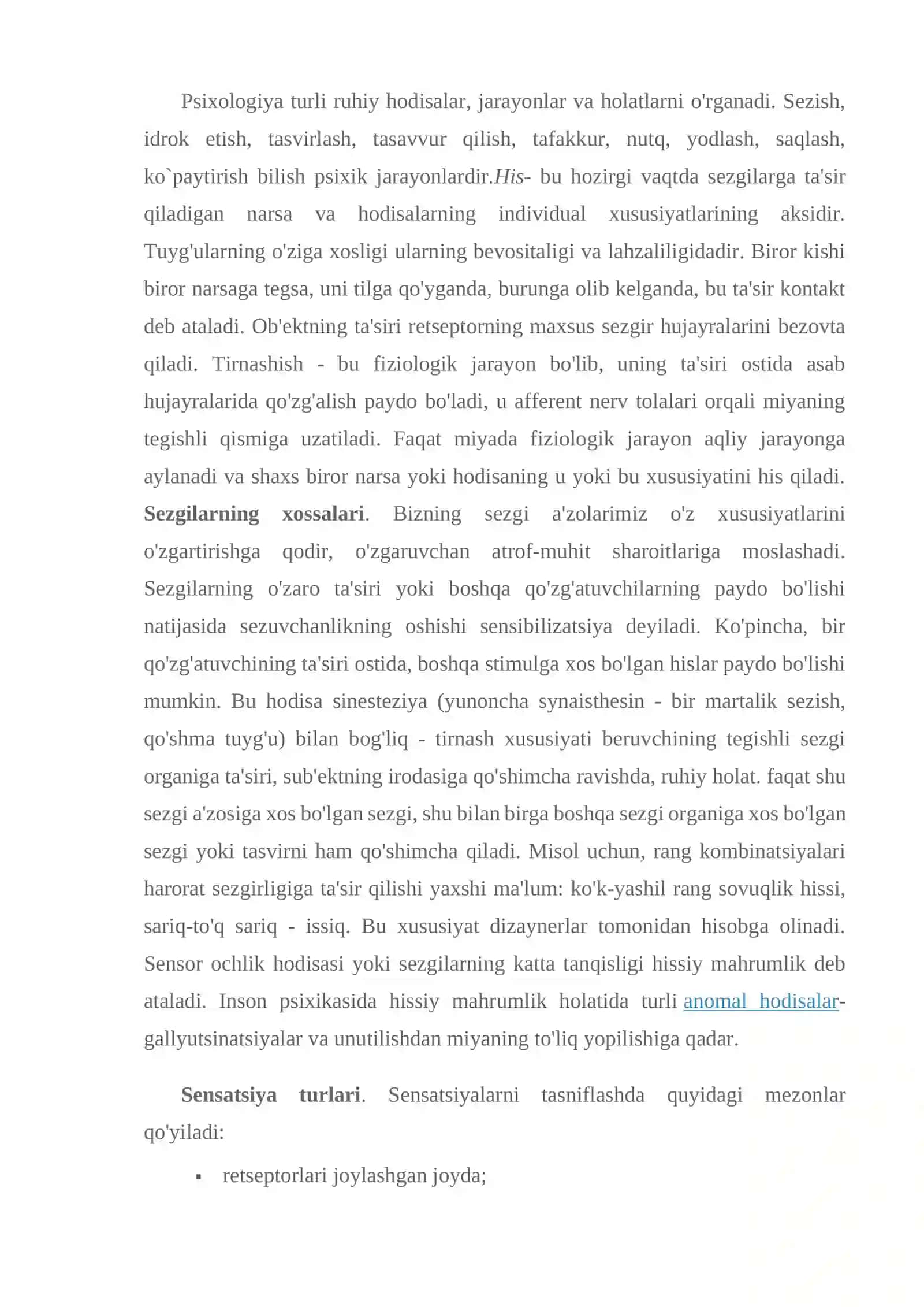 Sezgi va idrok umumiy tasavurlar yondashuvlar 2