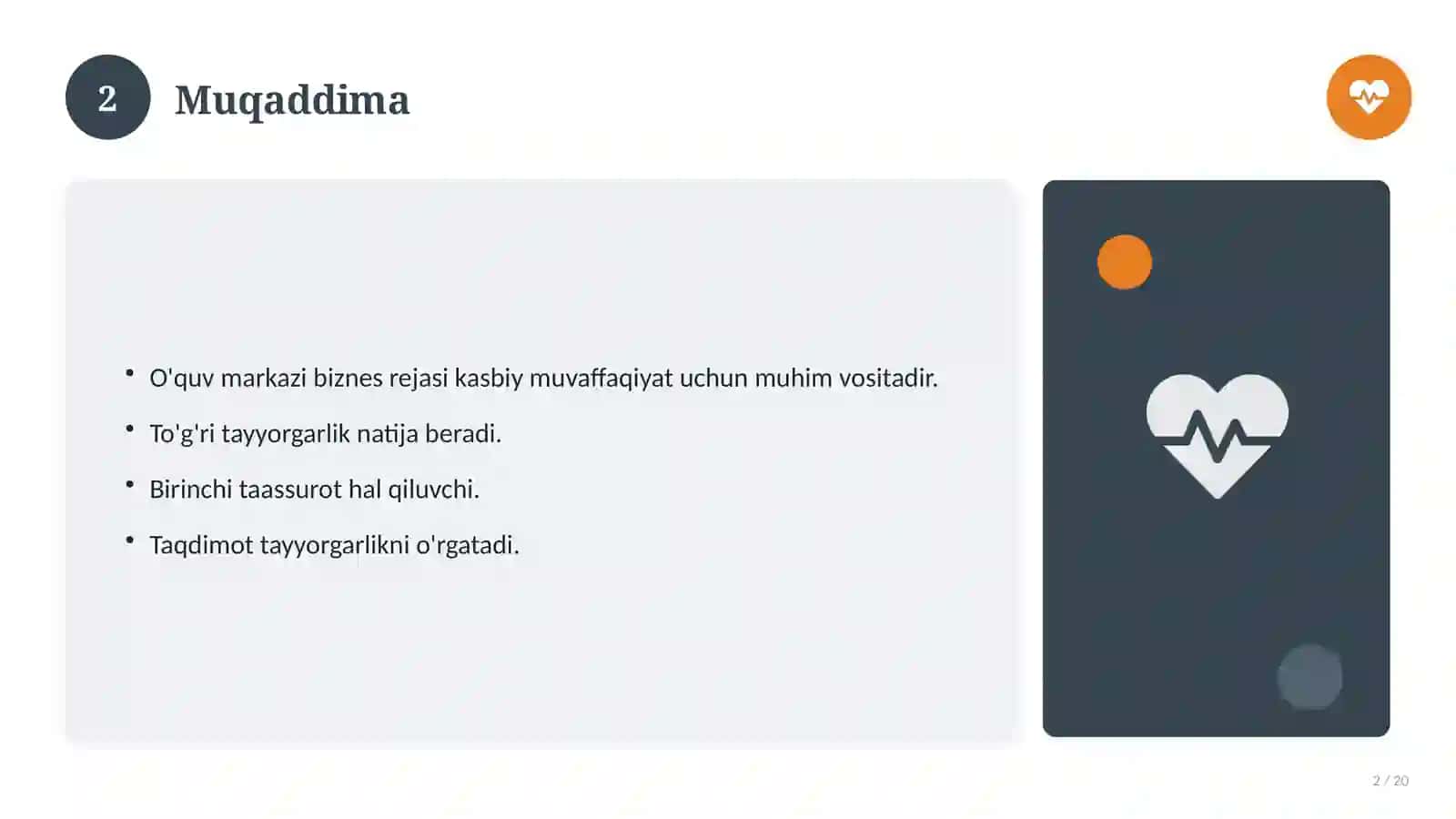 O'quv markazi biznes rejasi 2