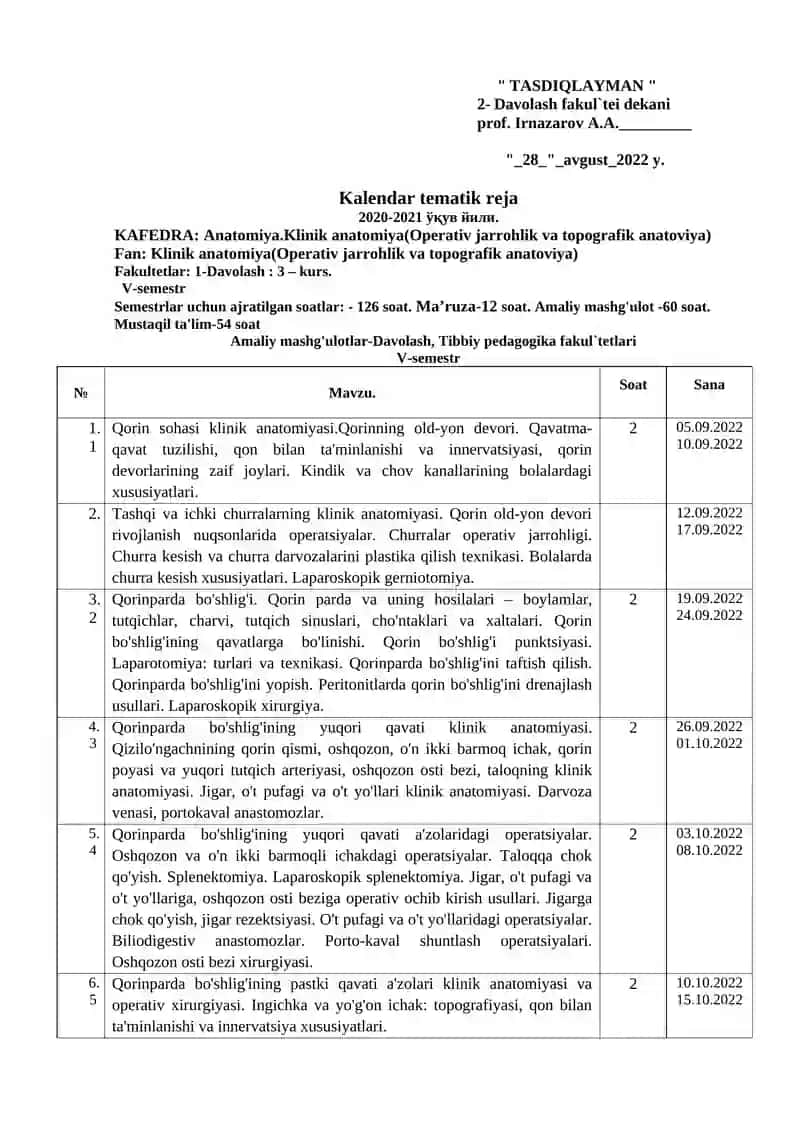 Klinik anatomiya(Operativ jarrohlik va topografik anatoviya) 2