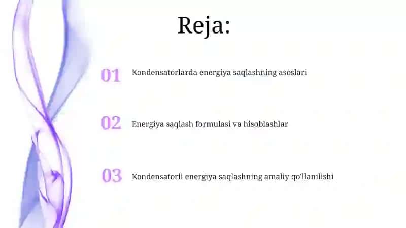 Kondensatorlarda energiya saqlash 2