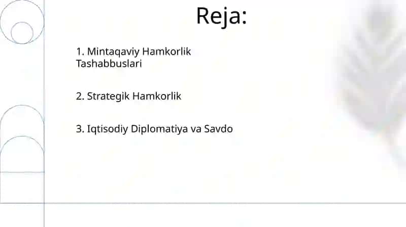 Mintaqaviy Hamkorlik Tashabbuslari 2