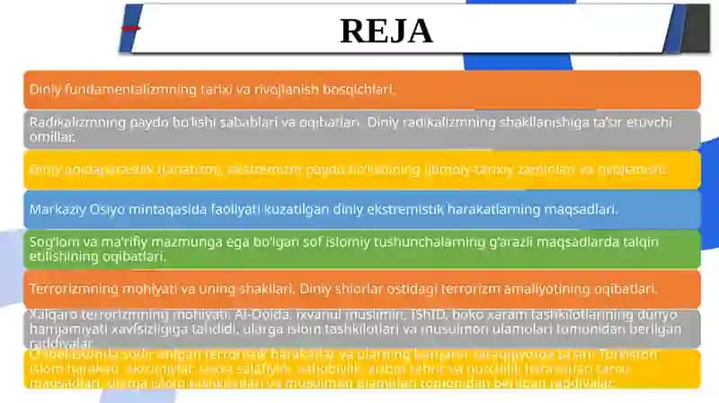 Diniy fundamentalizm, radikalizm va terrorizmning tarixi va yo‘nalishlari 2