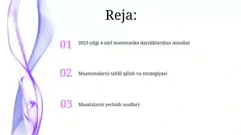 2023-yilgi 4-sinf matematika darsliklaridan misollar 2