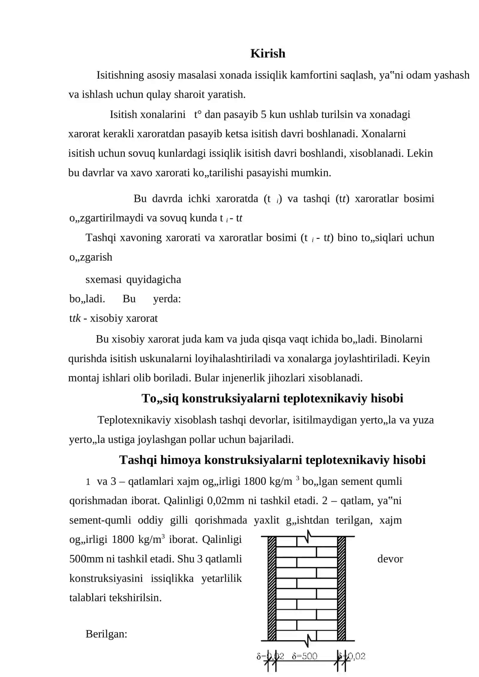 Uch qavatli turar-joy binosining isitish va ventilatsiya loyihasi 2