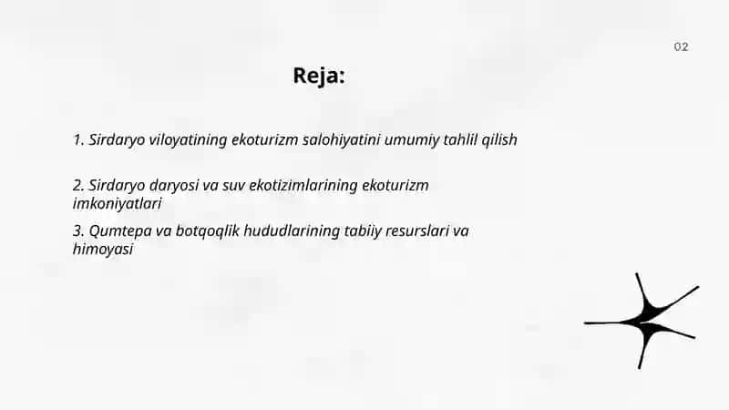 Sirdaryo viloyatining ekoturizm salohiyati 2