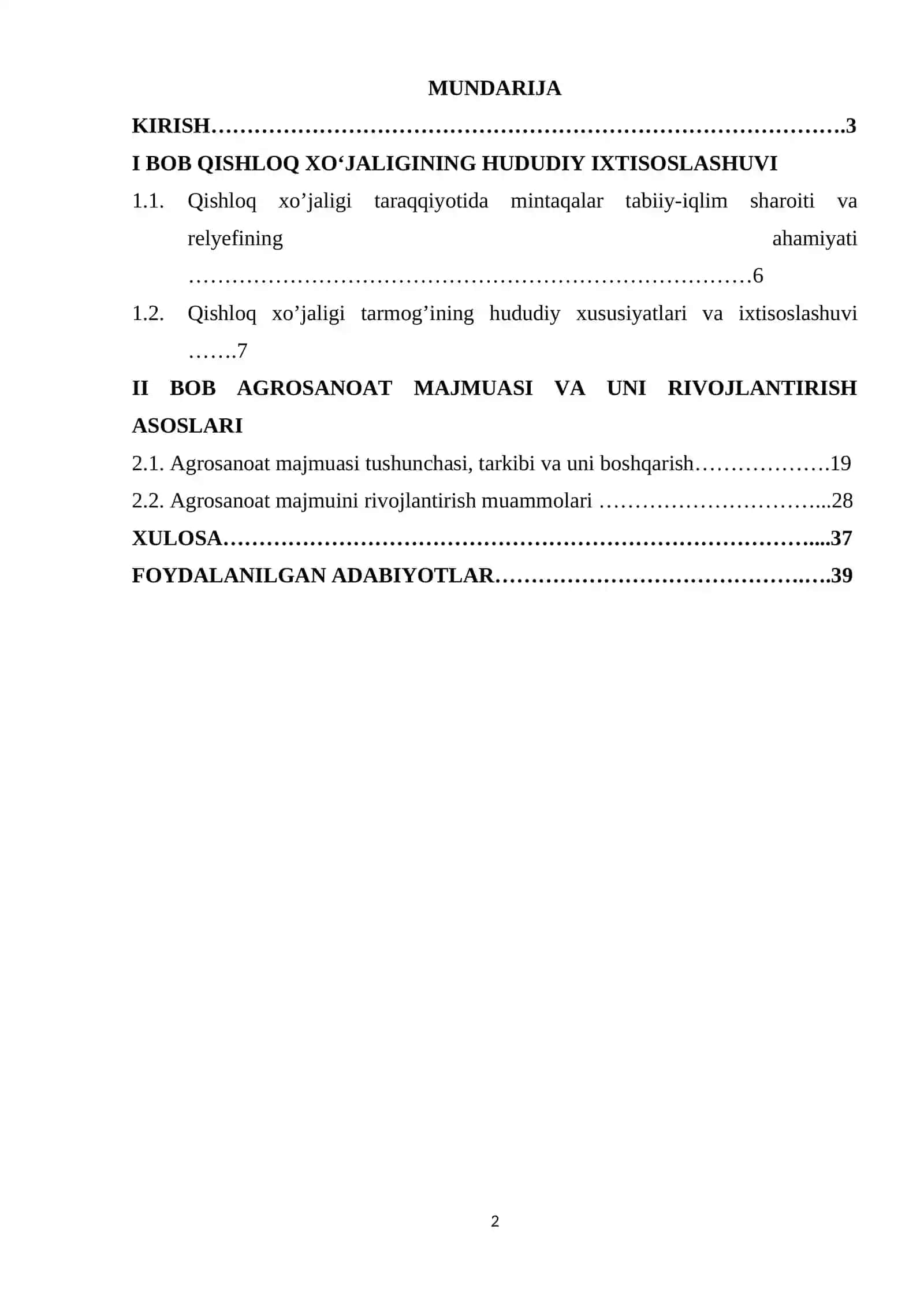 KURS ISHI "MINTAQAVIY IQTISODIYOT" 2