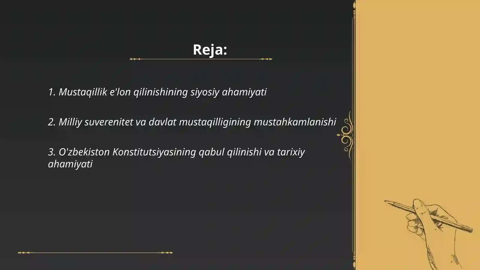 Mustaqil O'zbekiston Respublikasi tashkil topishining tarixiy ahamiyati 2