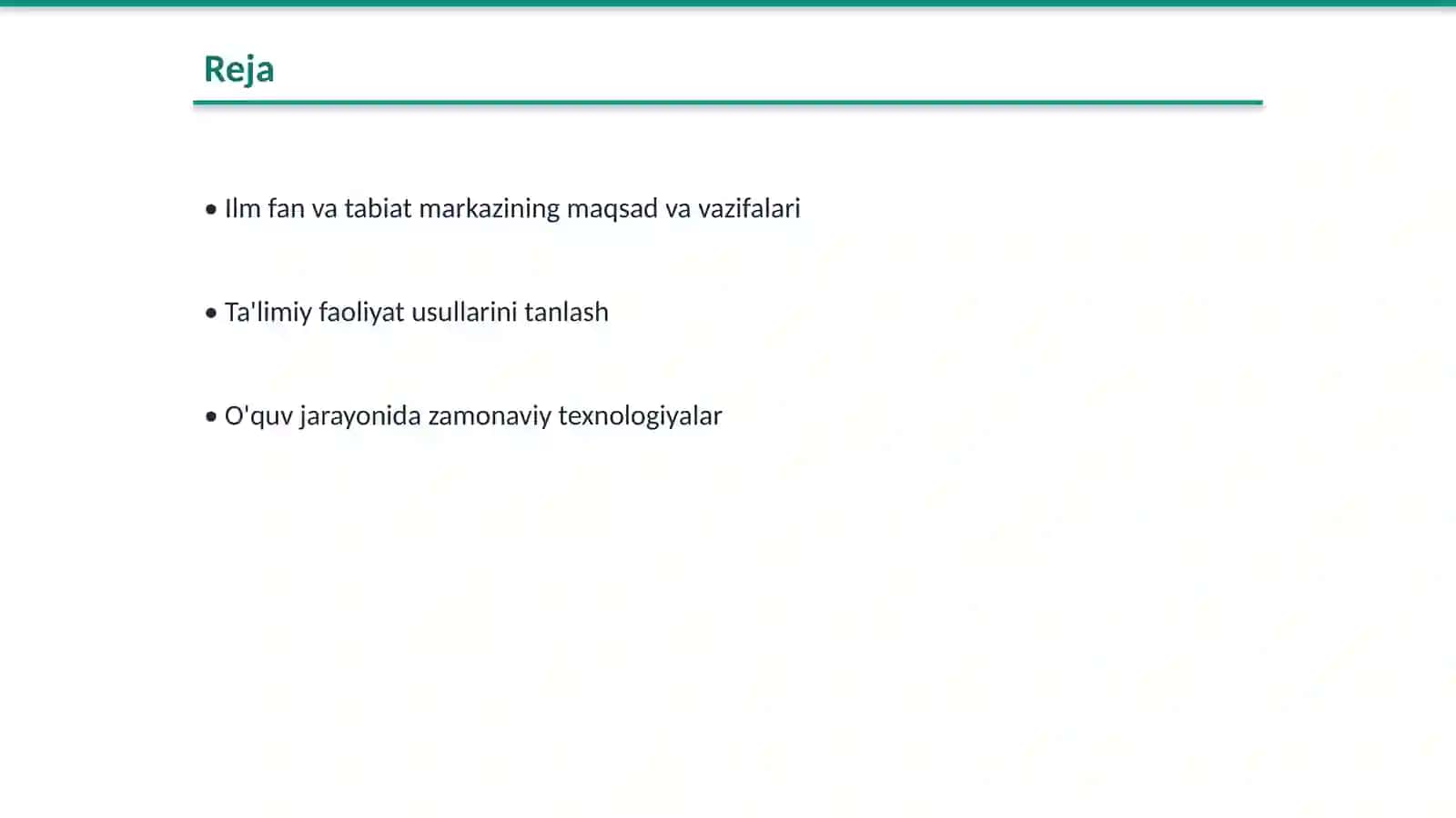 Ilm fan va tabiat markazida ta'limiy faoliyatini tashkil qilish metodikasi 2