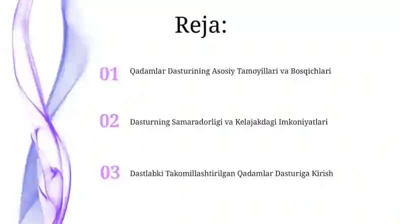 Takomillashtirilgan ilk qadam dasturi 2