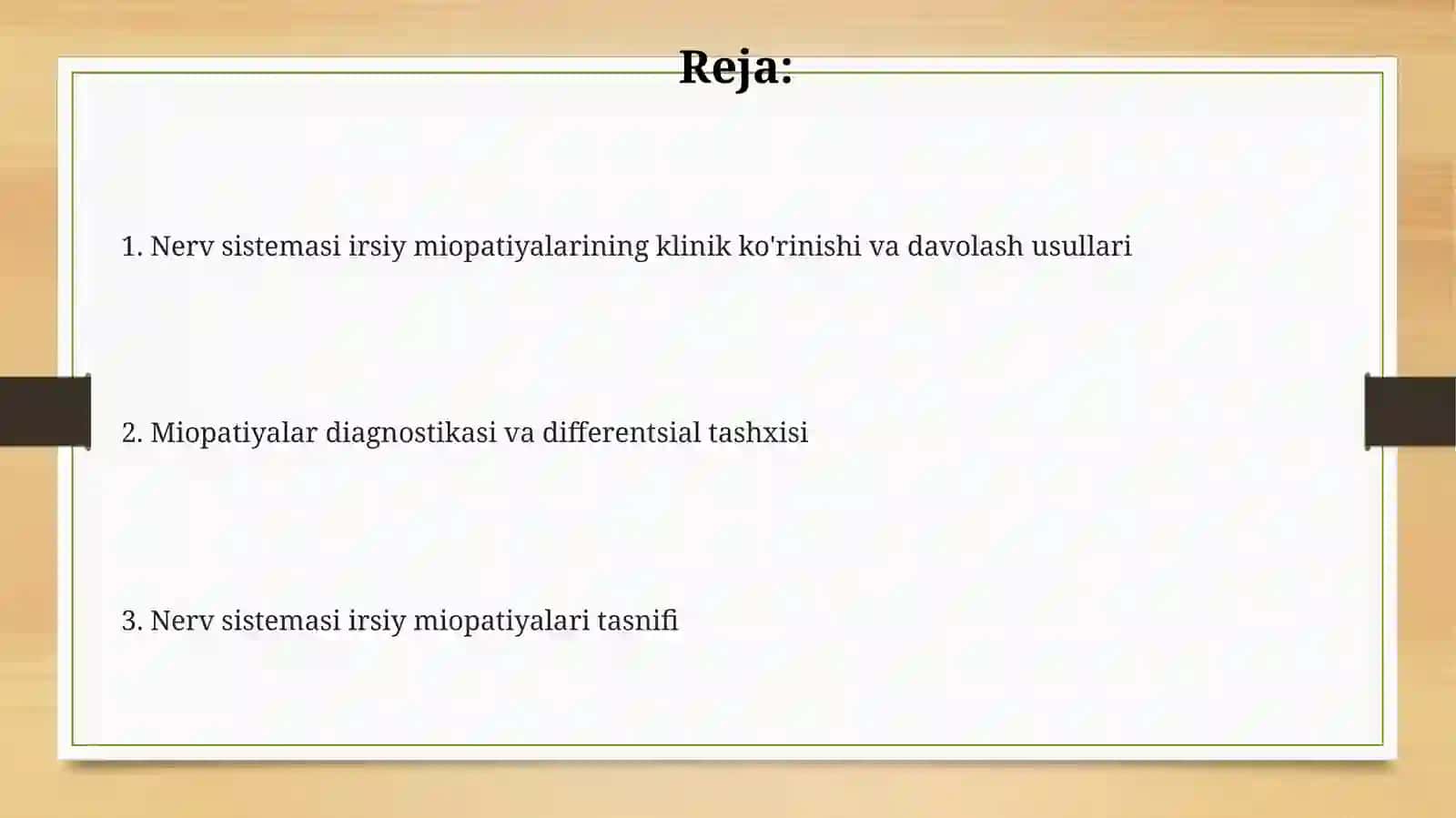 Asab tizimining miopatiyalar nasliy kasalliklari 2