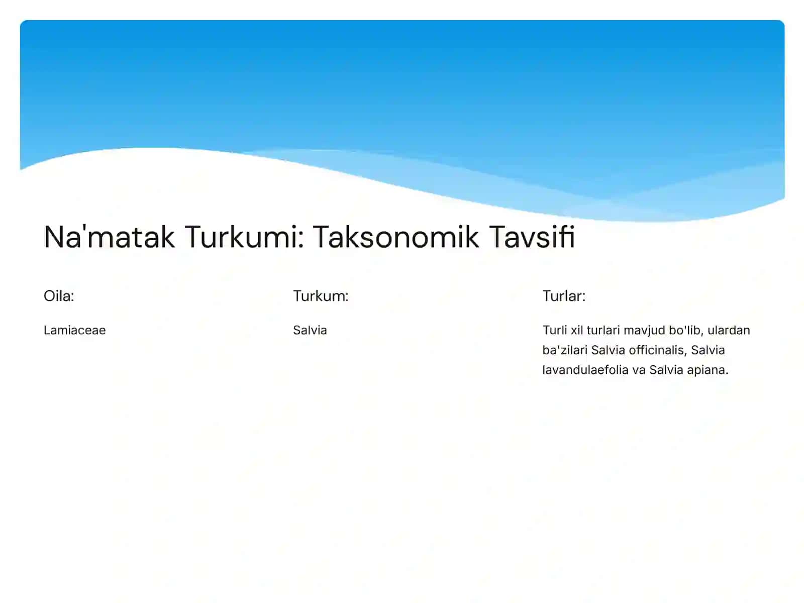 Na'matak Turkumi: Biologiya, Ekologiya va Farmasevtika Ahamiyati 2