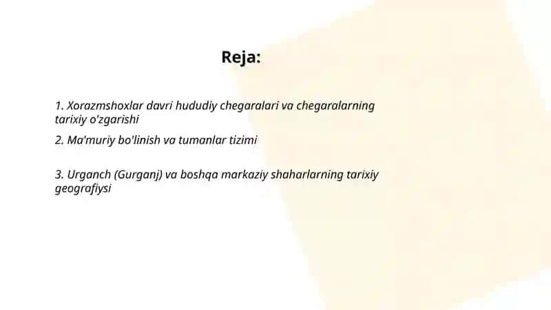 Xorazmshoxlar davri tarixiy geografiyasi 2