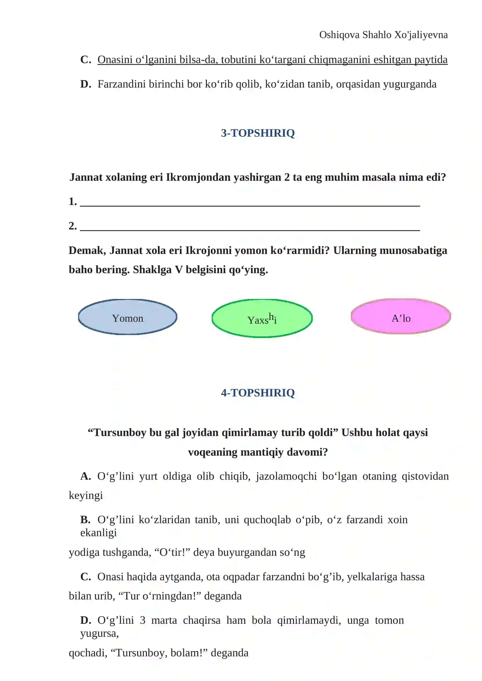 SAID AHMADNING “QOCHOQ” HIKOYASI ASOSIDA 2