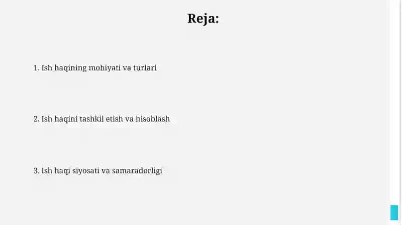 Ish haqining mohiyati va turlari 2
