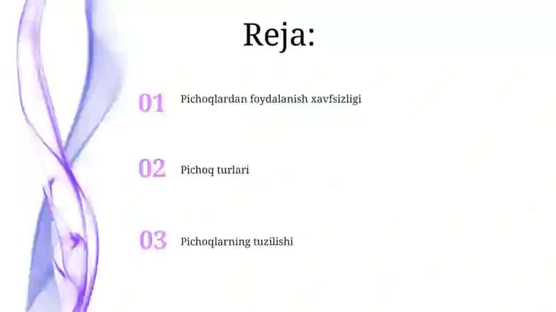 Pichoqlardan foydalanish xavfsizligi 2