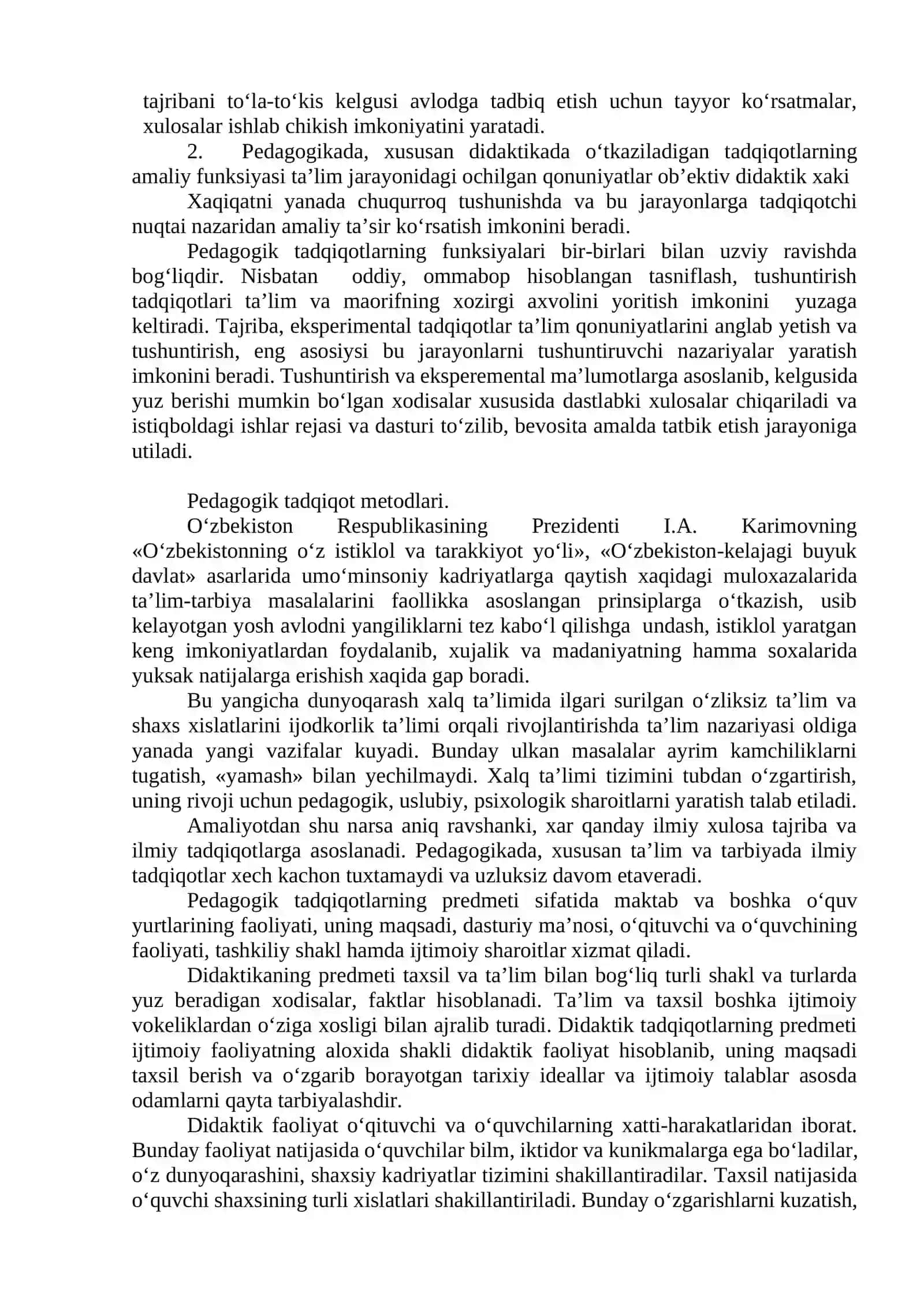 Pedagogik tadqiqotning funksiyalari va metodlari 2