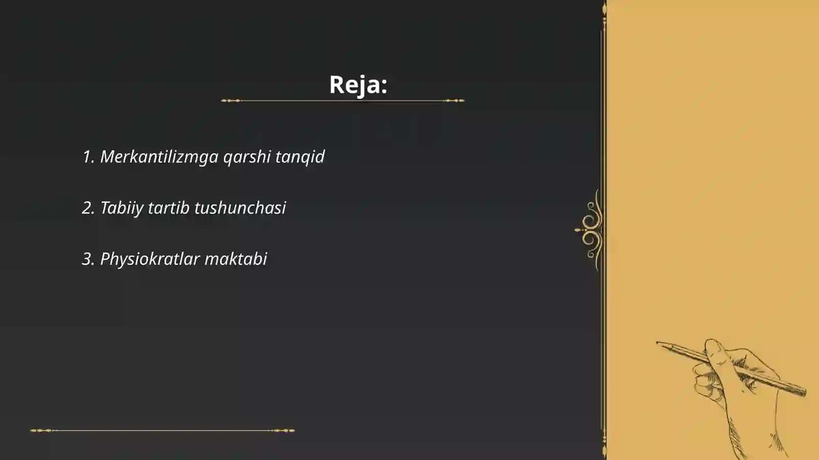 Francois Quesnay ning iqtisodiy ta'limoti va g'oyalari 2