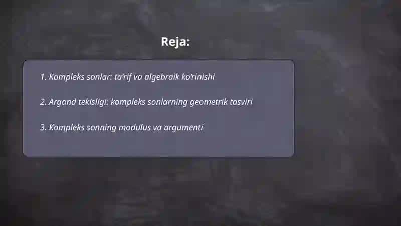 Kompleks sonlar va ular ustida amallar 2