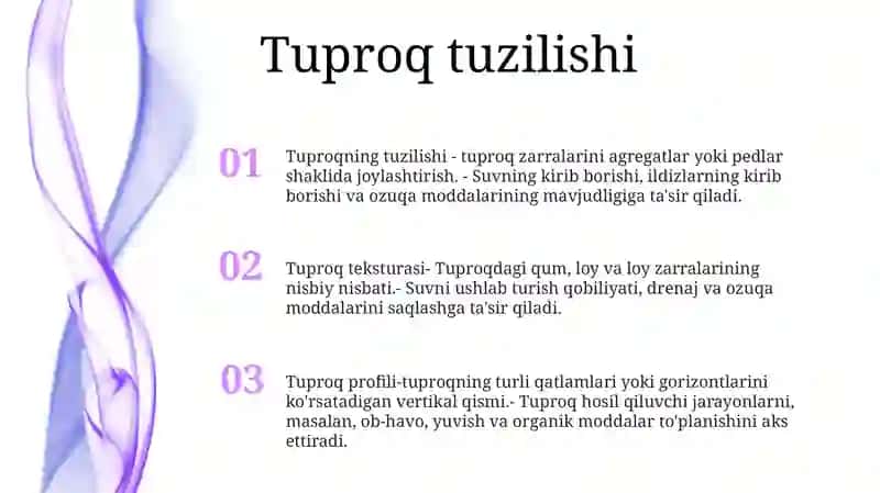 Tuproqlar Tavsifi 2
