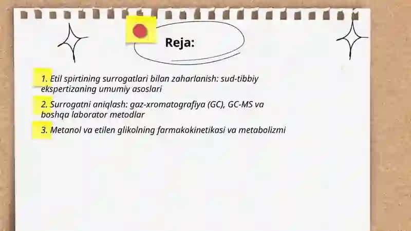 Etil spirtining surrogatlari bilan zaharlanish hollarida sud tibiiy ekspertiza 2