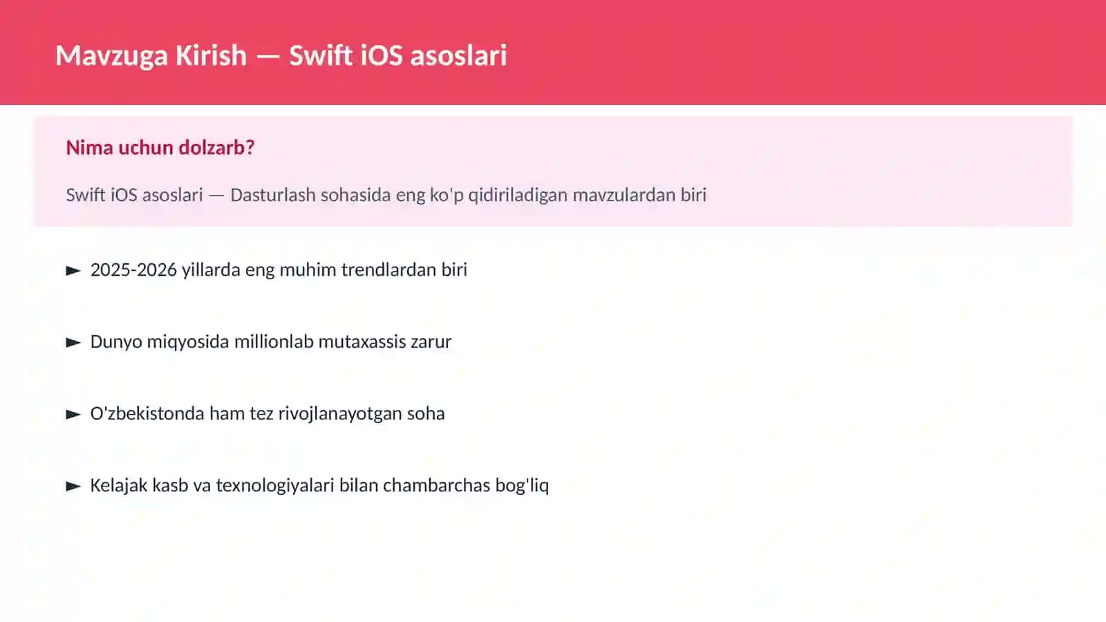 Swift iOS asoslari 2