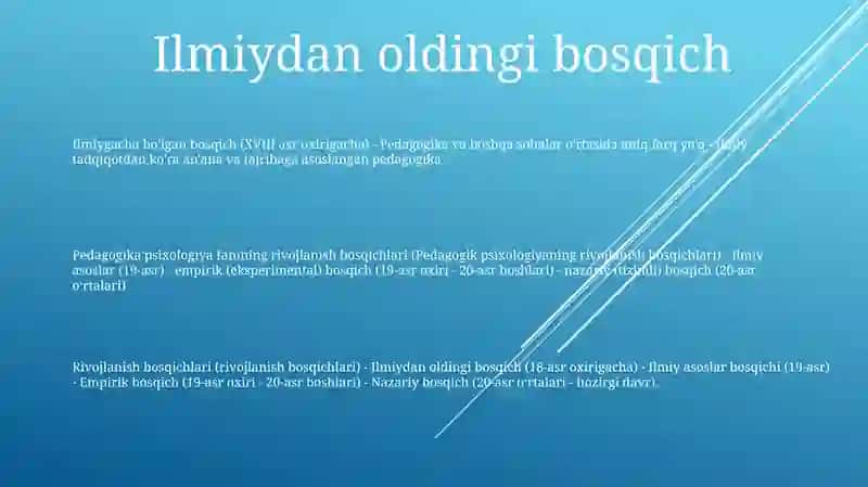 Pedagogika Psixologiya Faninig Rivojlanish Bosqichlari 2