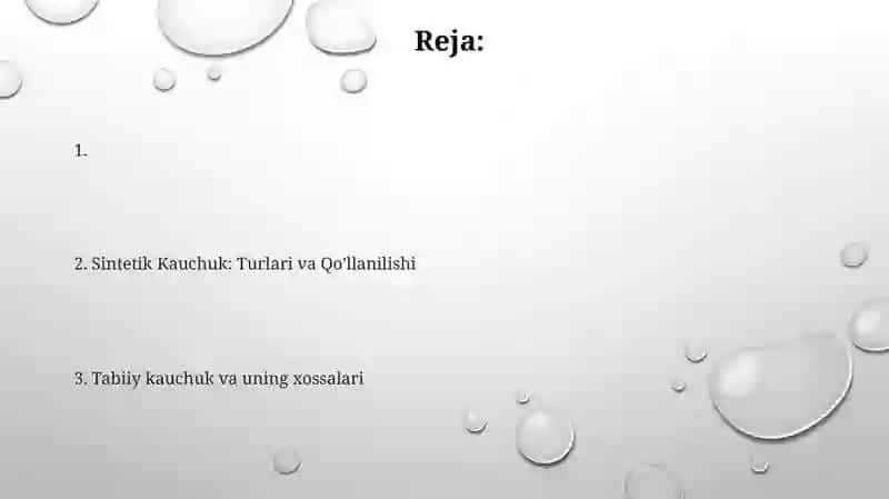 Sintetik Kauchuk: Turlari va Qo'llanilishi 2