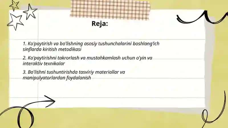 Boshlangʻich sinflarda ko'paytirish va bo'lish metodikasi 2