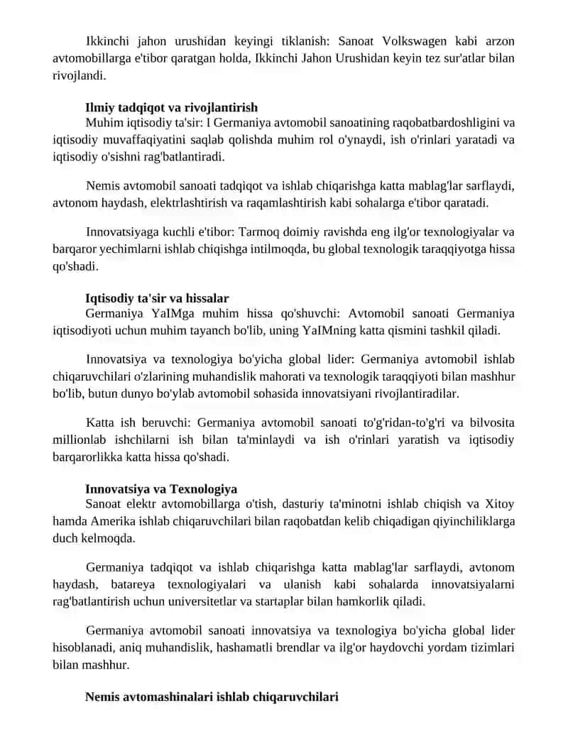 Germaniya avtomobil yoʻllari iqtisodiyoti 2